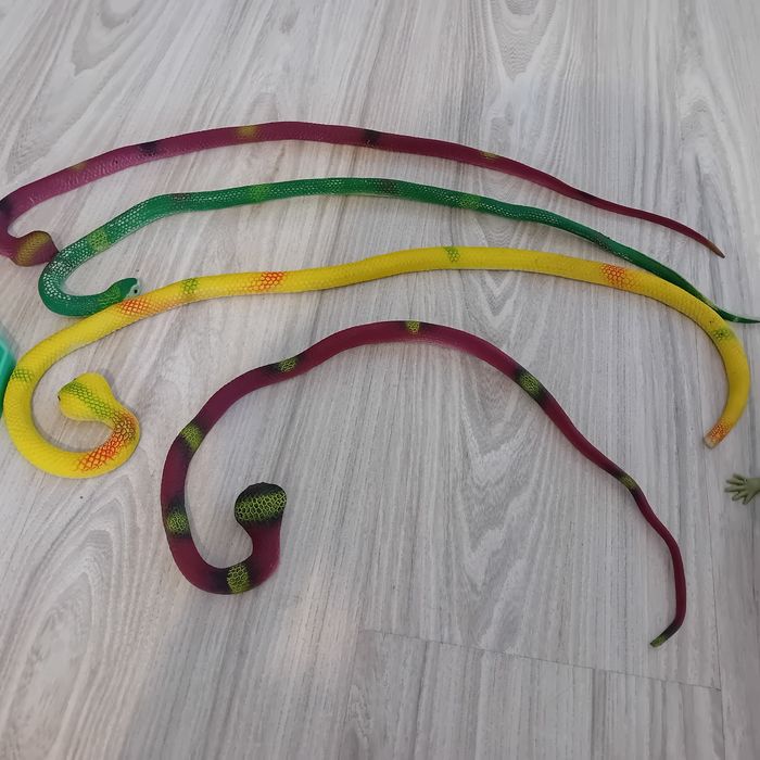 Zestaw gumowych węży zabawek popita
