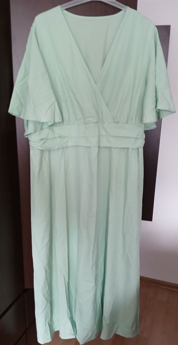Sukienka maxi 6xl seledynowa