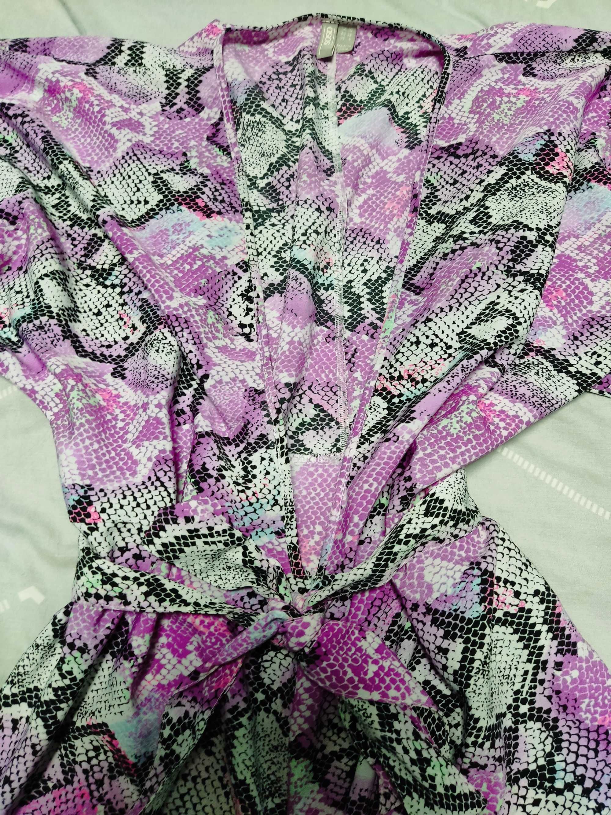 Kombinezon wiązany Asos wężowy wzór M
