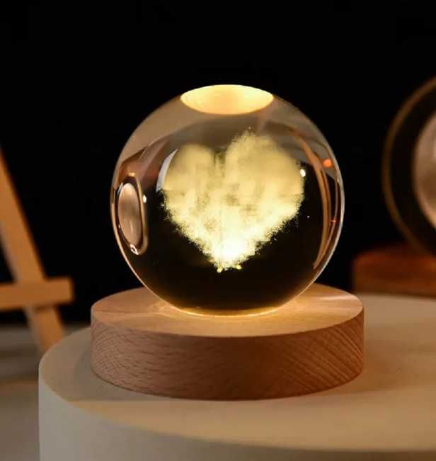 Lâmpada de Cristal com Gravação Do espaço Abajur 3D NOVO ENVIO GRÁTIS