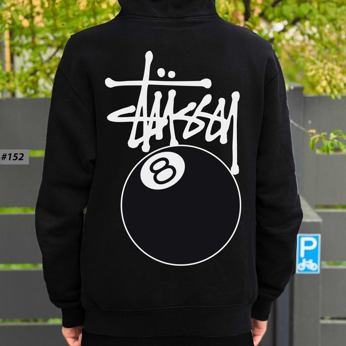 Биг Лого Принт | Черная Кофта Stussy | Худі Стусси Hippo Чорне