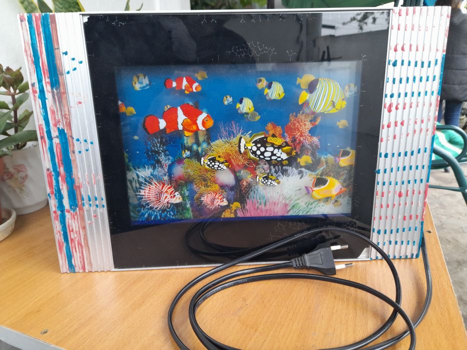 Світильник нічник акваріум з рибками