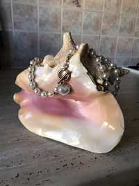 Жіноче намисто зі штучних перлів, з підвіскою у вигляді серця