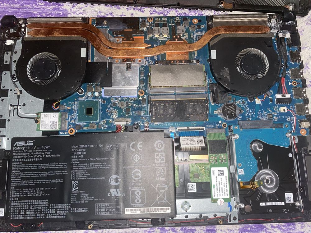 Ігровий Ноутбук Asus TUF FX504G + I5-8300H + GTX 1050 TI + 1 TB HDD