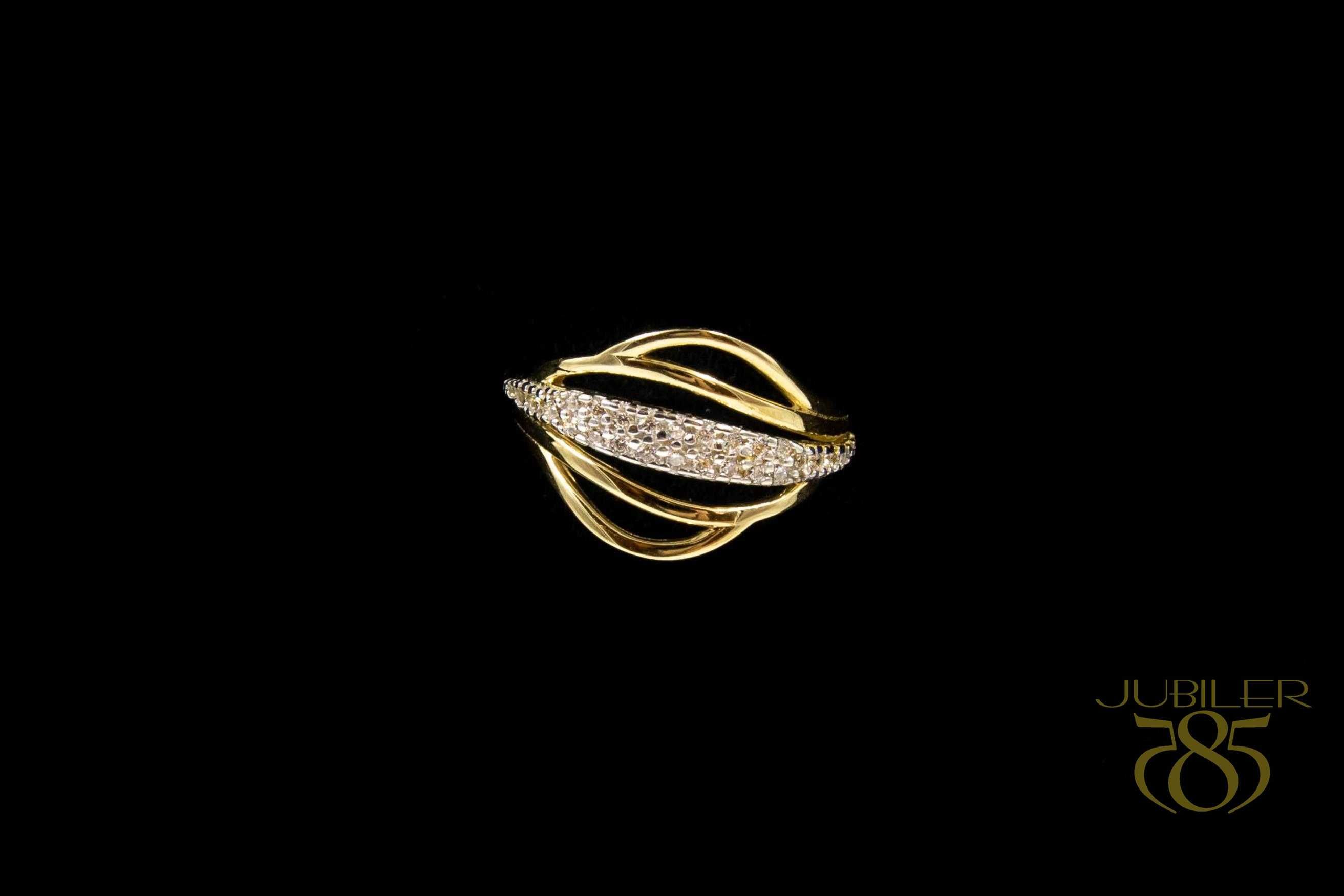 Złoty pierścionek Cyrkonie/Złoto 585 14K 2,72g Nowe