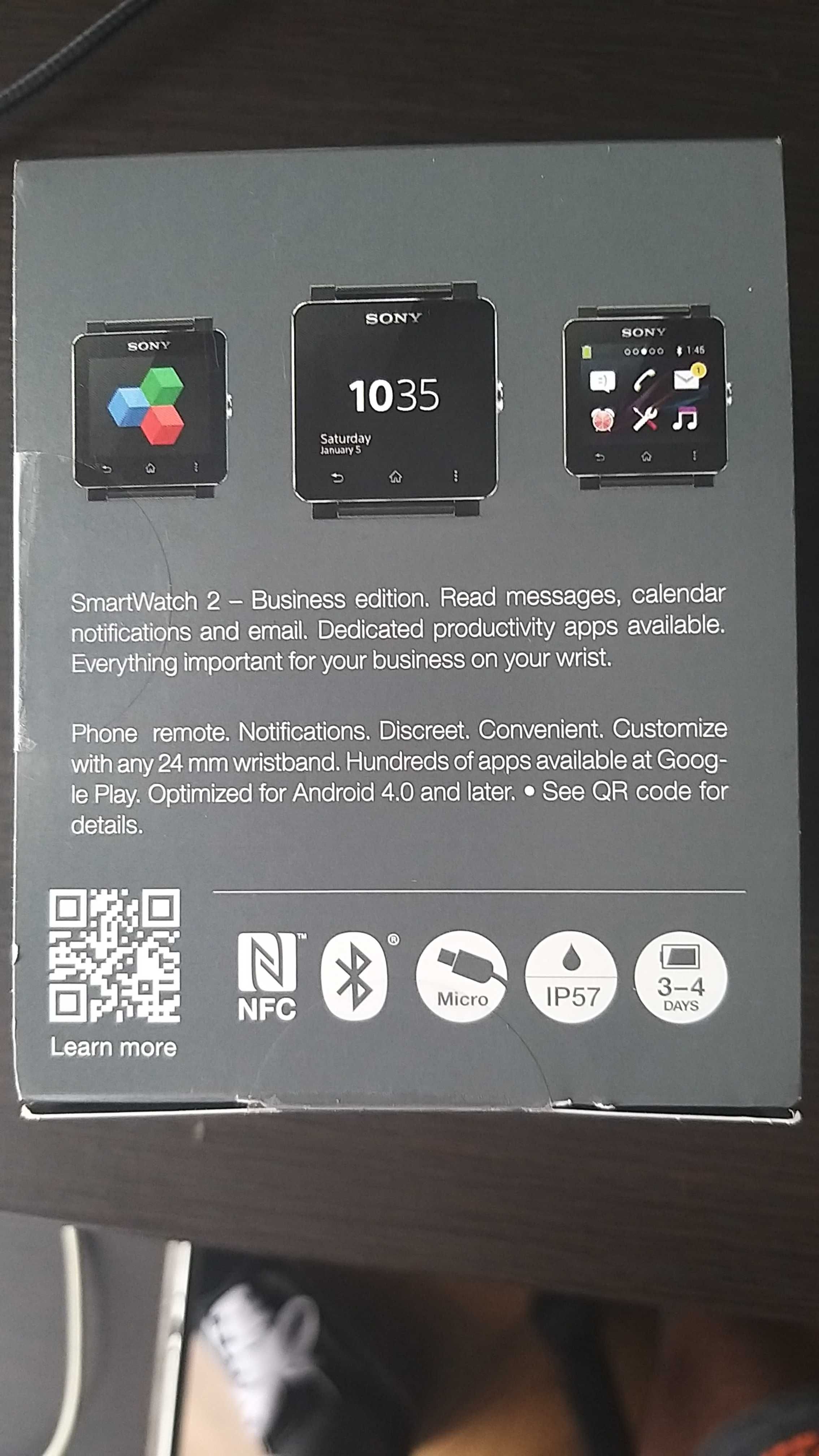 Zegarek na rękę Smartwatch SW2 SONY nowy