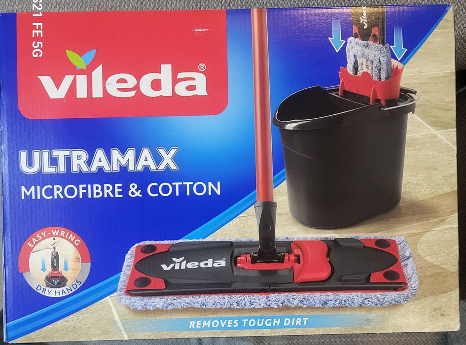NOWE Wiadro i mop płaski Vileda Ultramax Microfibre&cotton