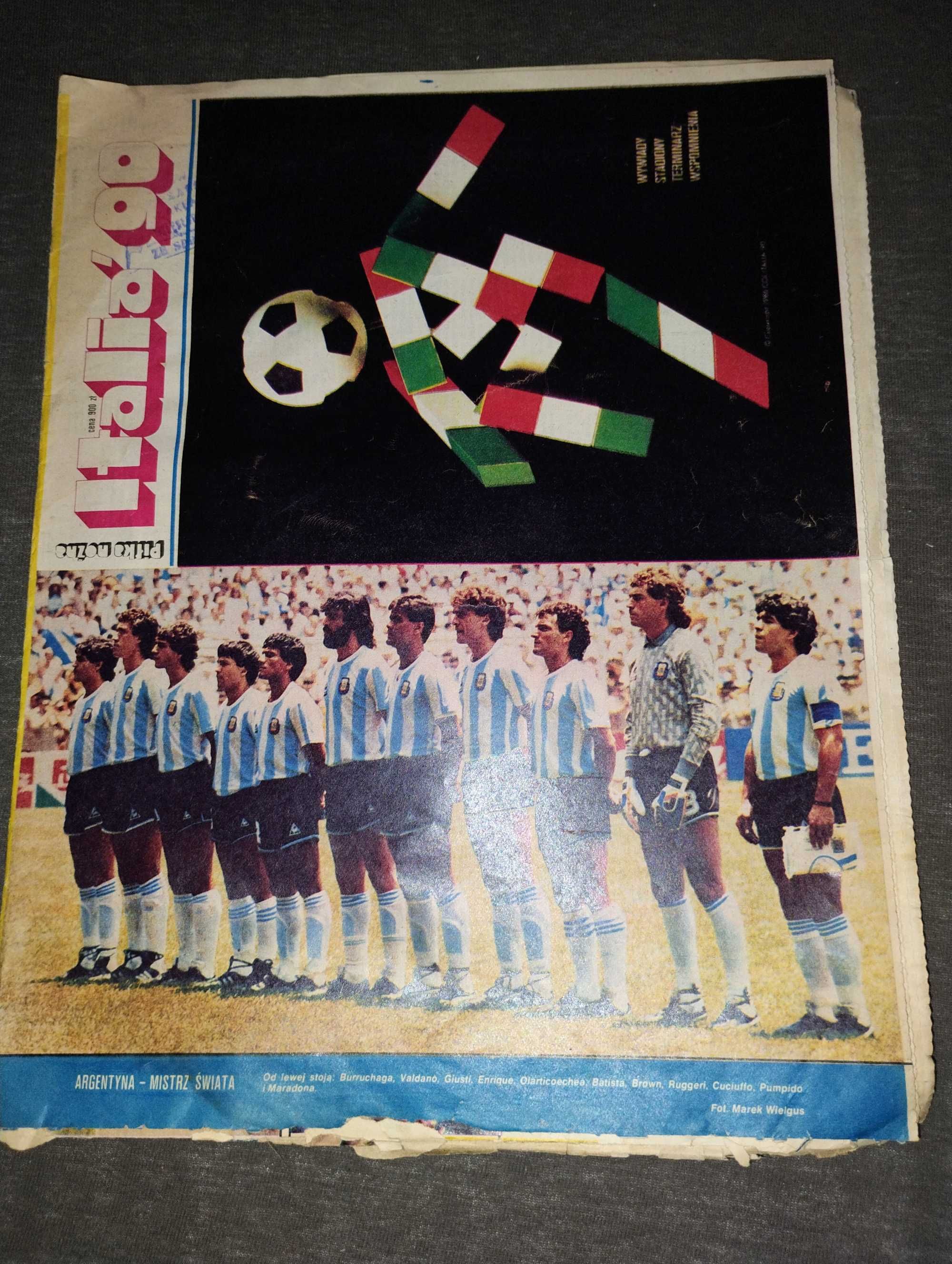 Skarb kibica Mundial Italia 1990 unikat błąd w druku.