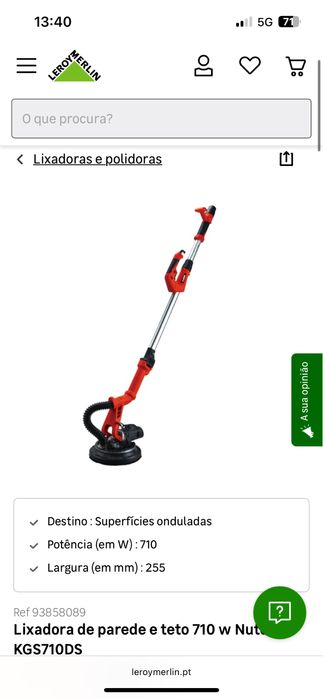 Lixadora de paredes e tetos