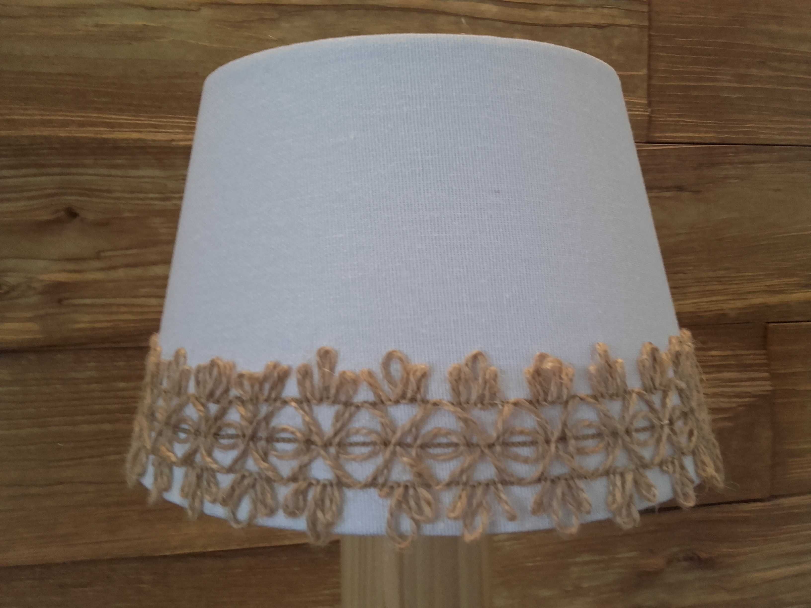 Lampka lampa nocna drewniana boho handmade