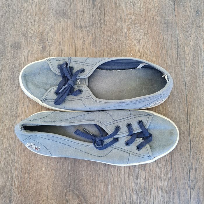 Lacoste tenisówki trampki sneakersy niebieskie r 37 ziane chunky lin s