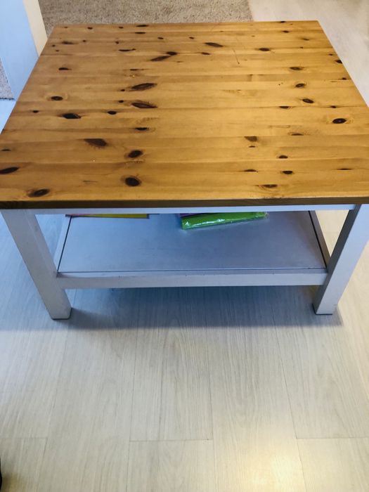Stolik drewniany Ikea Hemnes 90 x 90 cm