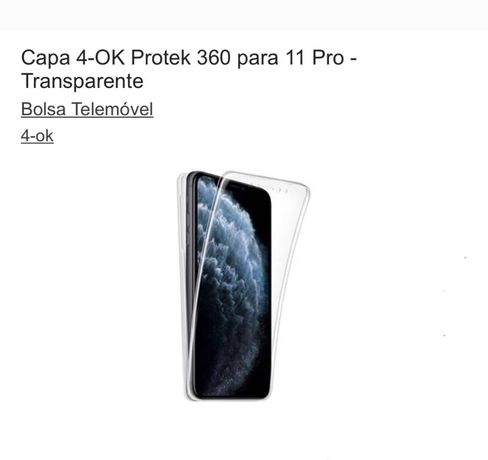 2 Capas 360° 4-OK - iPhone 11 Pro Usada em bom estado (com caixa)