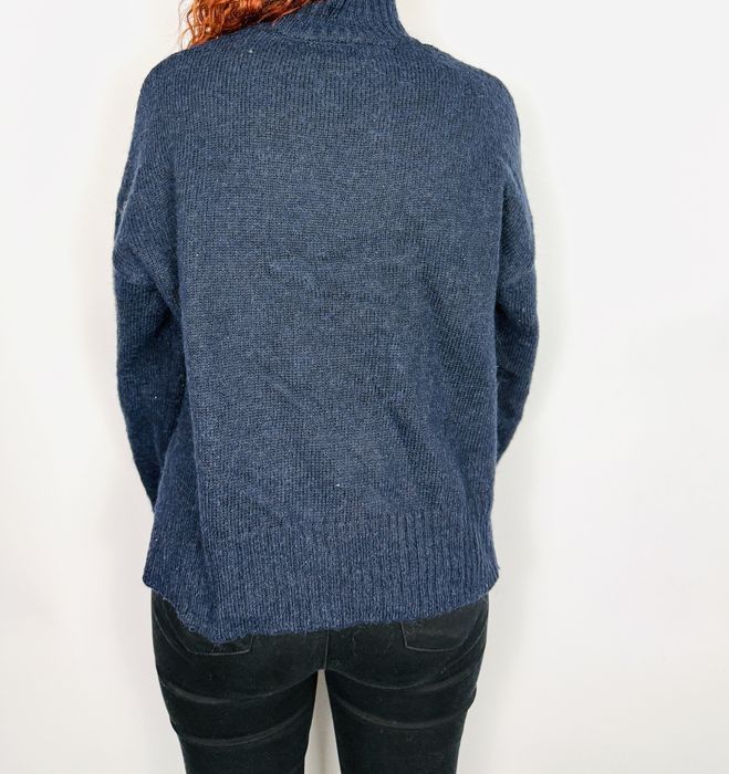 Granatowy sweter z golfem M/L 38/40 Primark