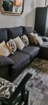 Vendo sofá grande cinzento com chaise long