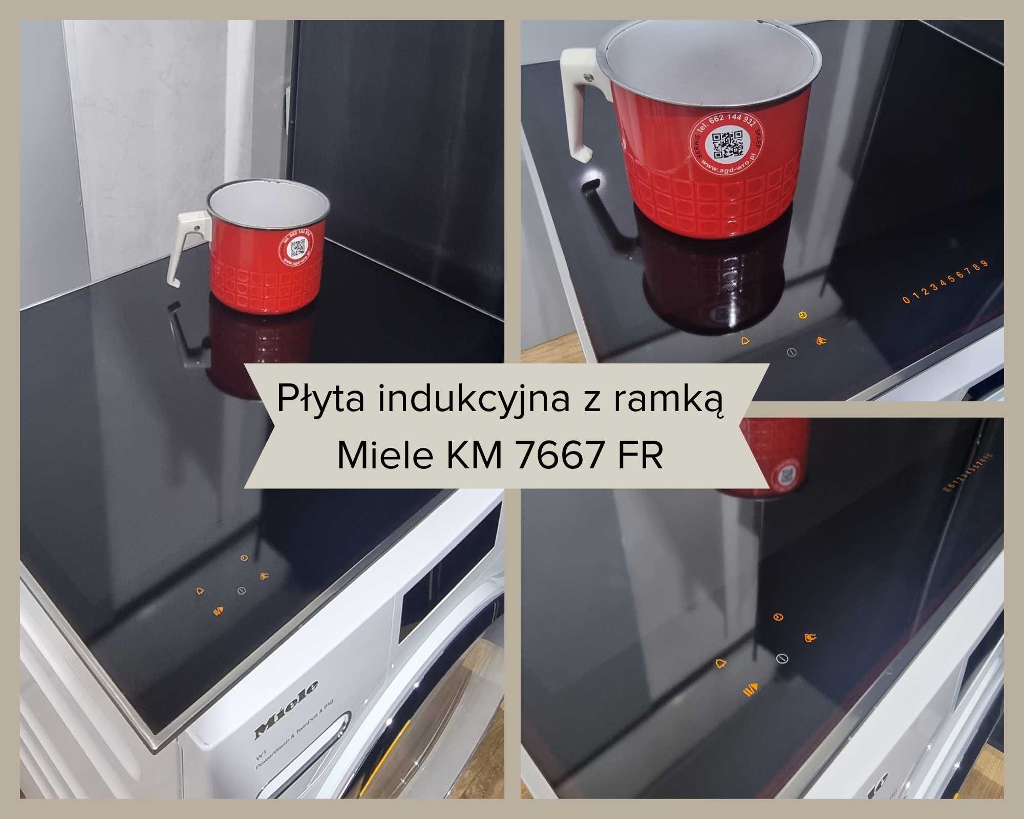 Płyta indukcyjna z ramką Miele KM 7667 FR,Stan 9/10,szer:62cm,Jak Nowa