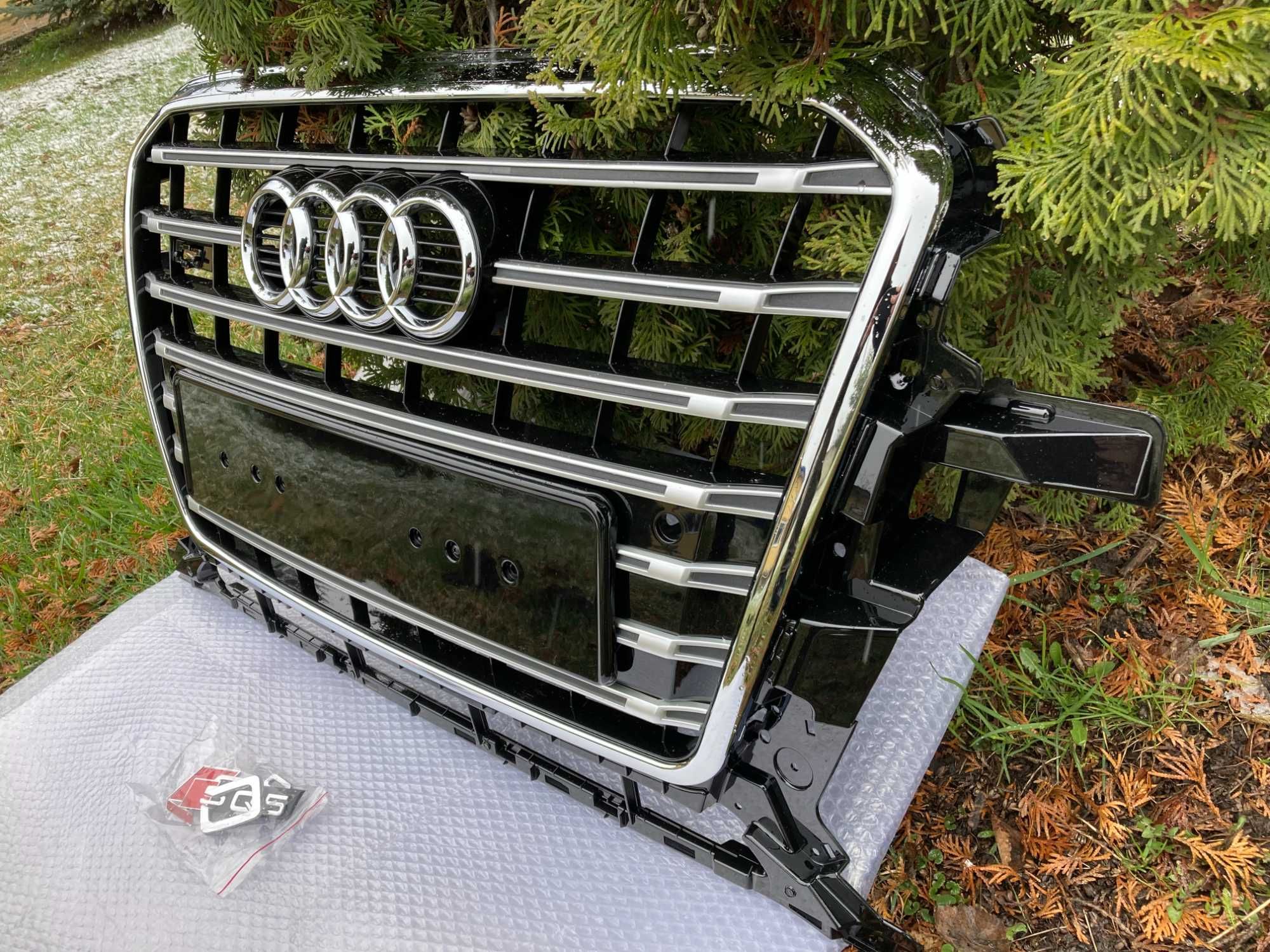 Решетка радиатора Ауди S-Line стиль BlackChrom AUDI Q5 2012-2016год.