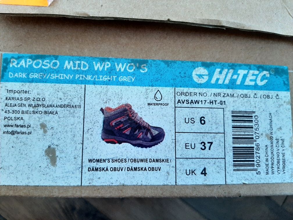 Buty damskie/dziewczęce trekkingowe HI -TEC 37