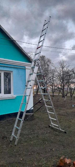 Драбина розкладна алюмінієва Dnipro-M CL 65 PRO трансформер 3х10