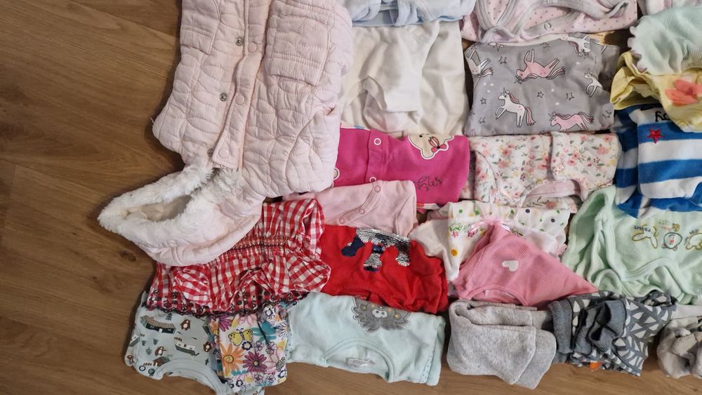 Mega paka ubranek dla dziewczynki 101 sztuk 56/62