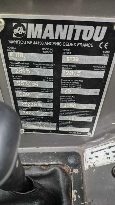 Ładowarka teleskopowa Manitou MT1335, 2015 rok, Cena netto: 125 000PLN