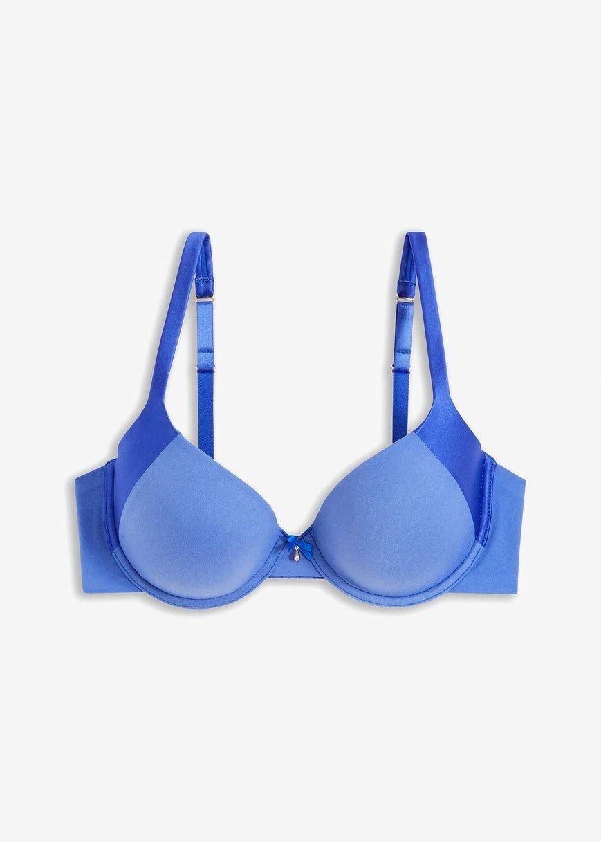 B.P.C niebieski biustonosz push-up na fiszbinach ^75A