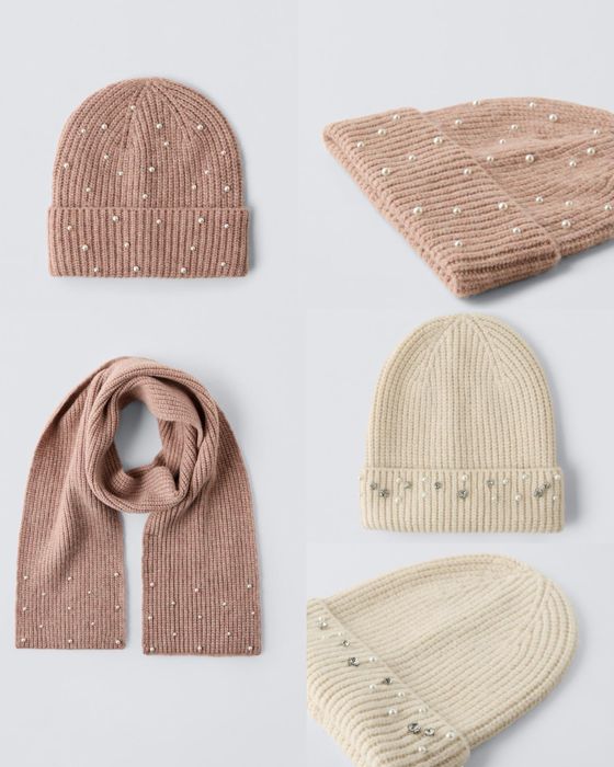Тепла шапка ZARA з камінцями зимова 6 7 8 9 10 11 12 13 14 р