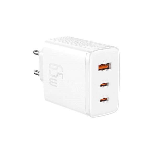 Ładowarka GaN Baseus Cube Pro 65W 2x USB-C USB-A - biała