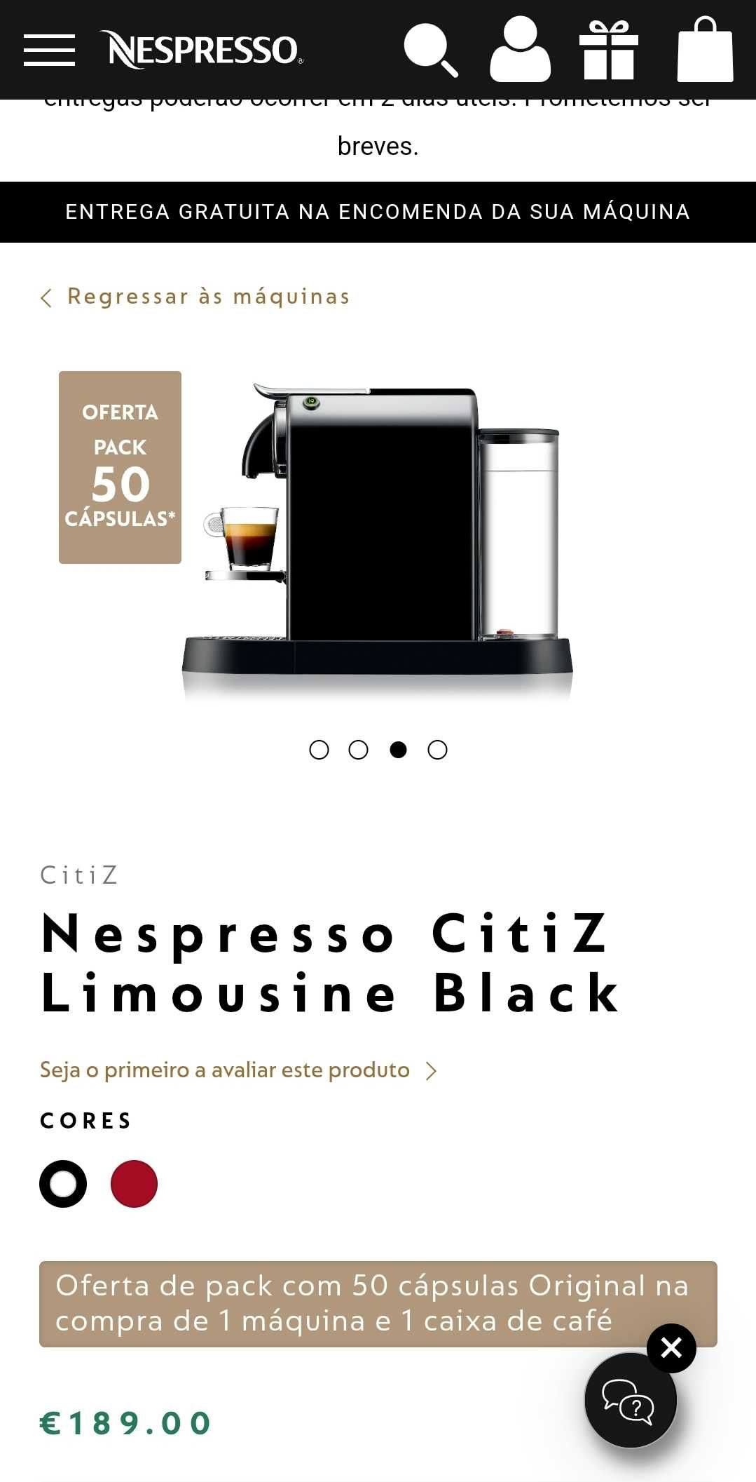 Maquina cafe Nespresso