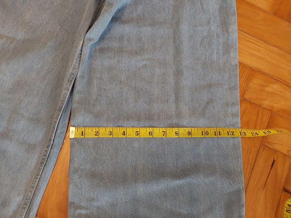 Calças Ganga Oversize Largas Azul-Claro