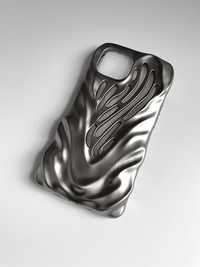 Чехол на Iphone 15 pro срібний футурустичний чохол