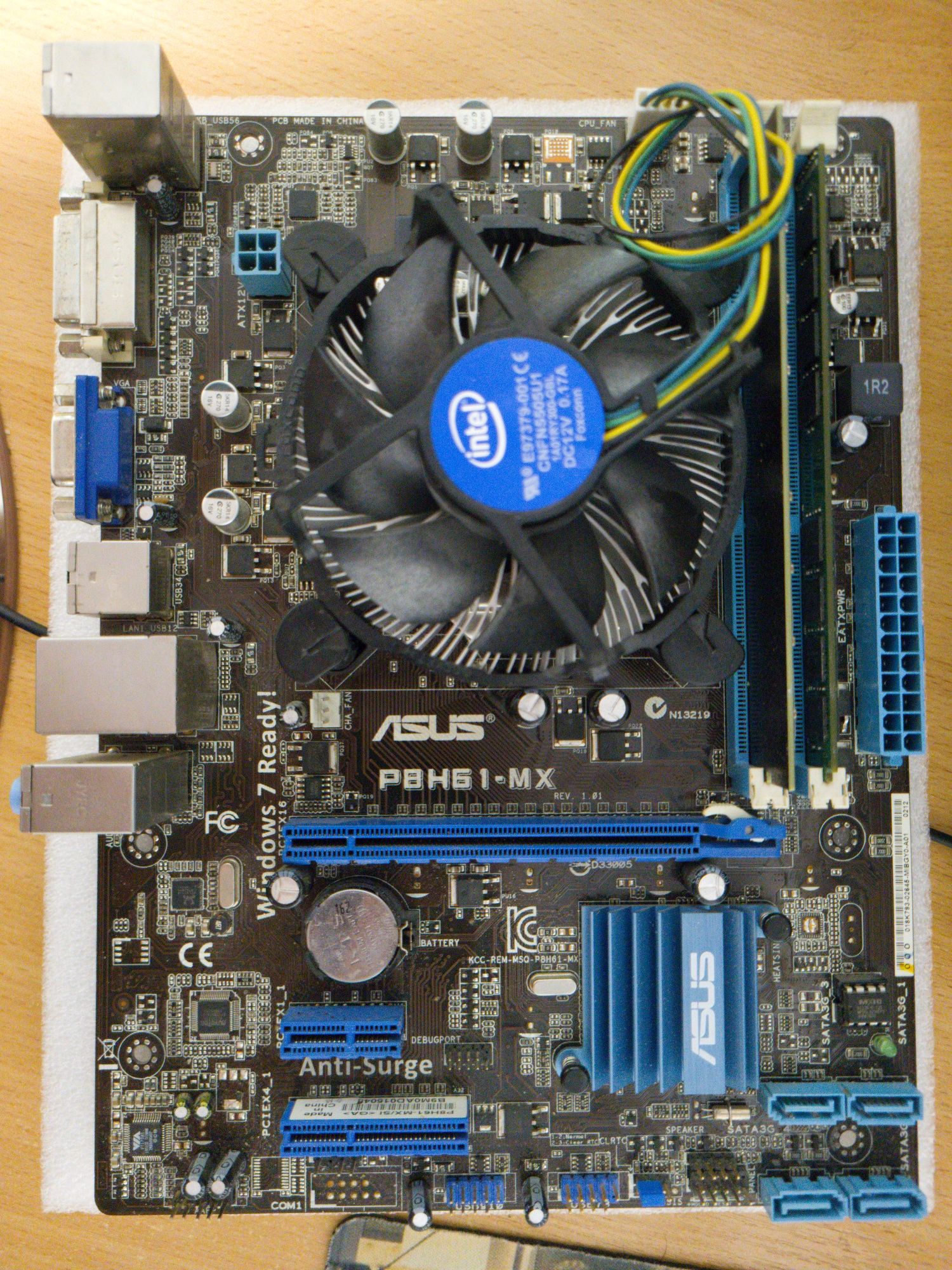 Intel Core I7-3770 + Asus P8H61-MX + 16GB DDR3