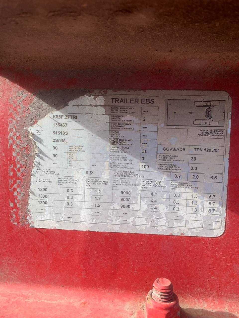 Продам напівпричеп самоскид MOL K812F 2006 року
