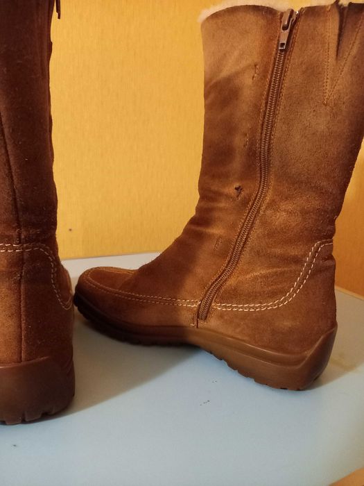 Чоботи замшеві зимові з натуральним хутром