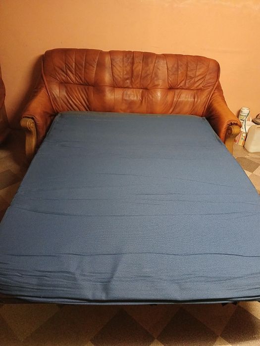 Komplet wypoczynkowy skórzany