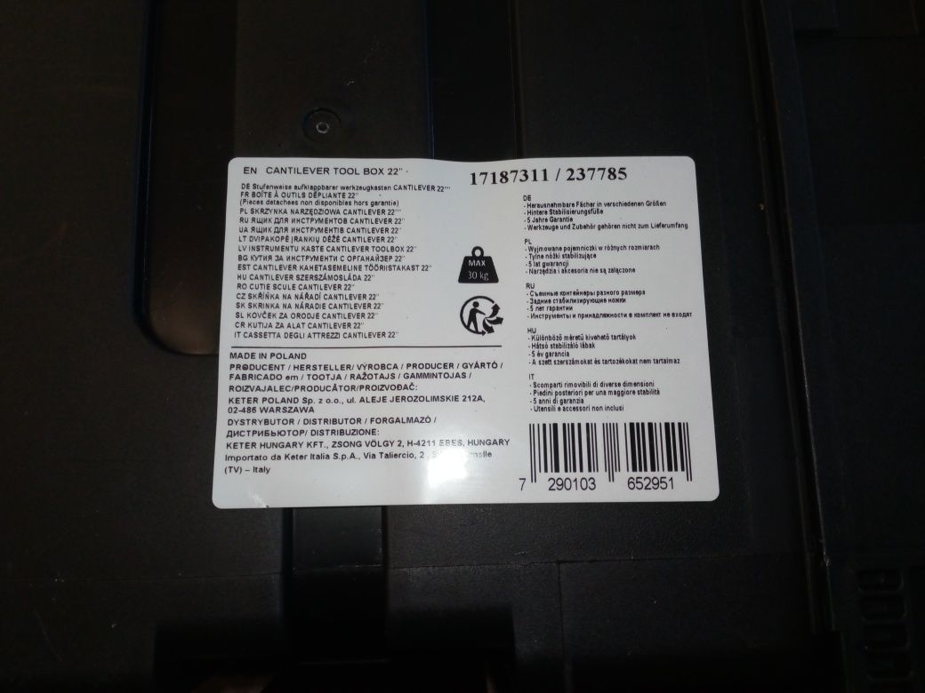 Skrzynka organizer Canteliver toolbox Keter nowa