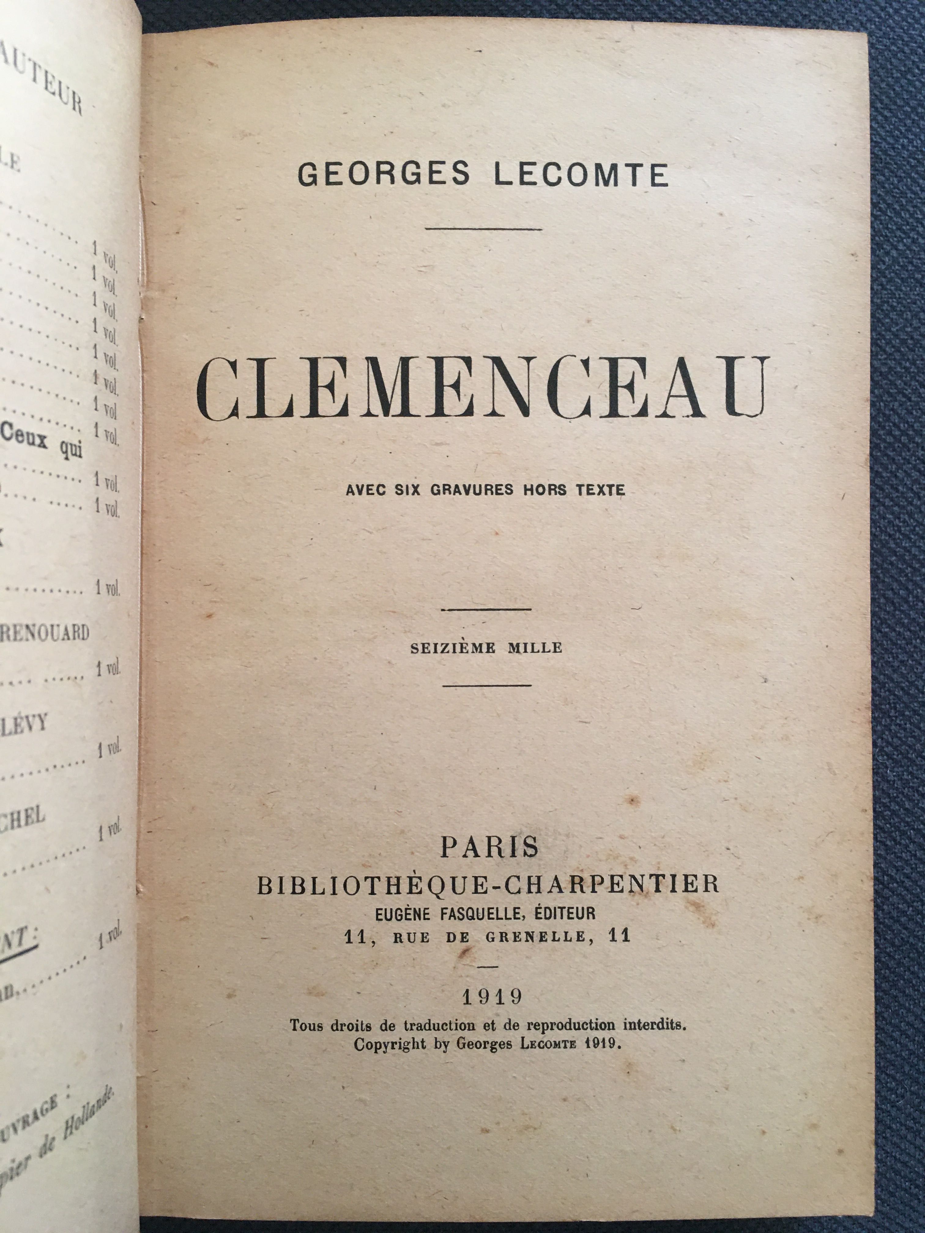 Clemenceau/ Roosevelt/ De Gaulle/ Nehru/ Jean Monnet