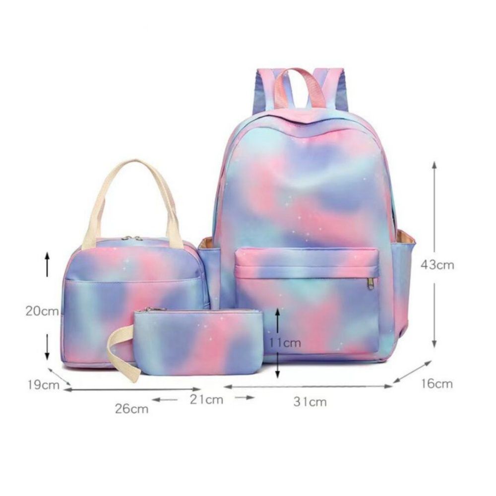Mochila conjunto escolar stitch