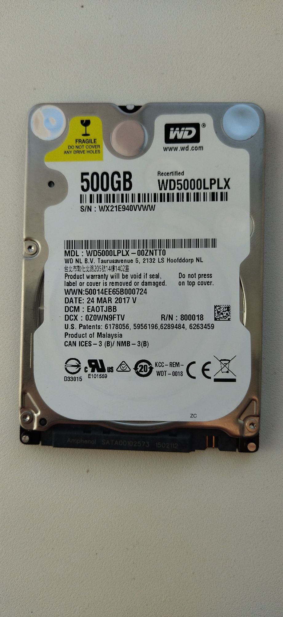 Продам  HDD диск 500gb