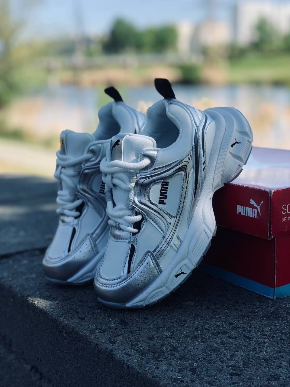 Женские кроссовки Puma Белые летние кросовки Пума кросівки Пума