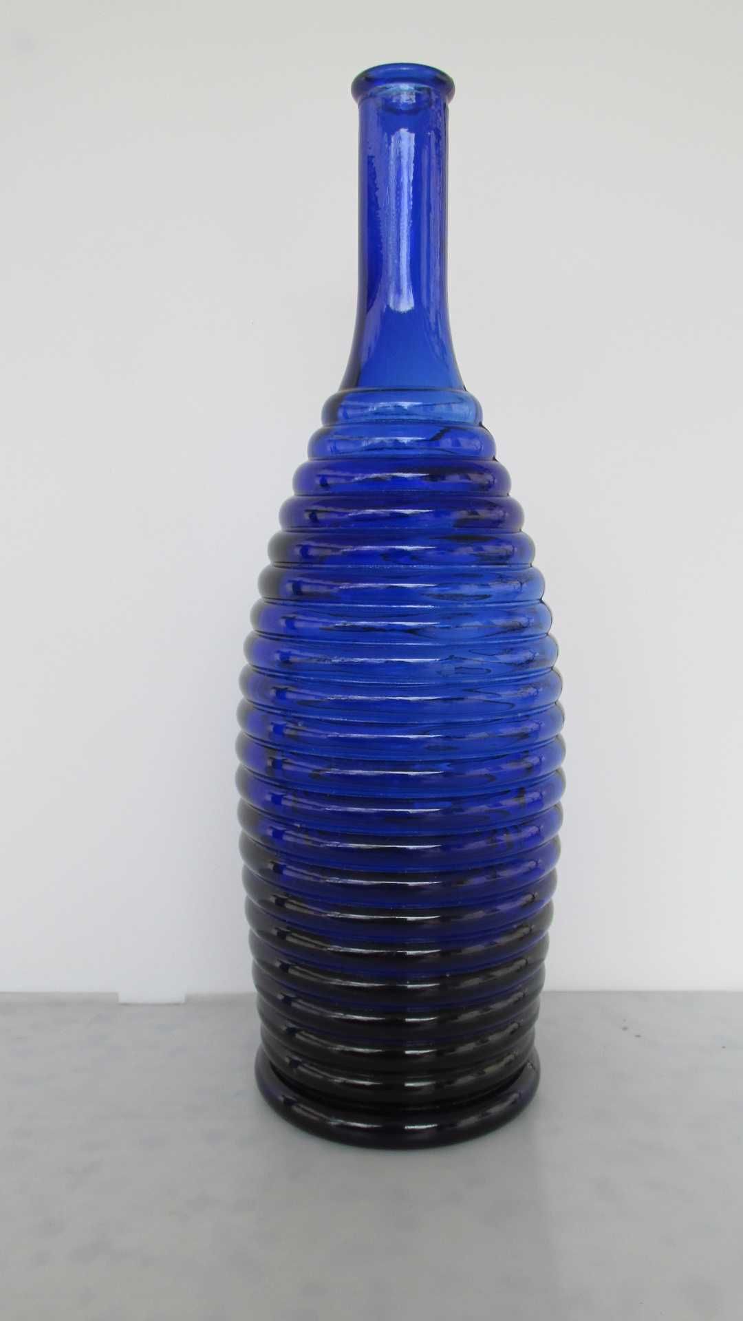 Пляшка бутылка для вина синій кобальт ГДР НДР Німеччина Германия 1970