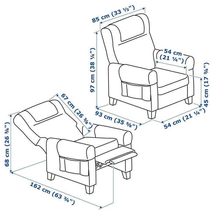 Ikea Muren fotel rozkładany wypoczynkowy relax do karmienia dowóz wawa