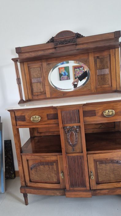 Móvel antigo , tampa marmore