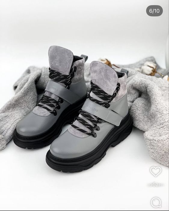 Черевики зимові з натуральним хутром шкіряні