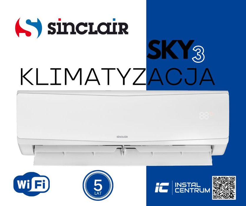 klimatyzacja SINCLAIR SKY 2,7 KW, z montażem