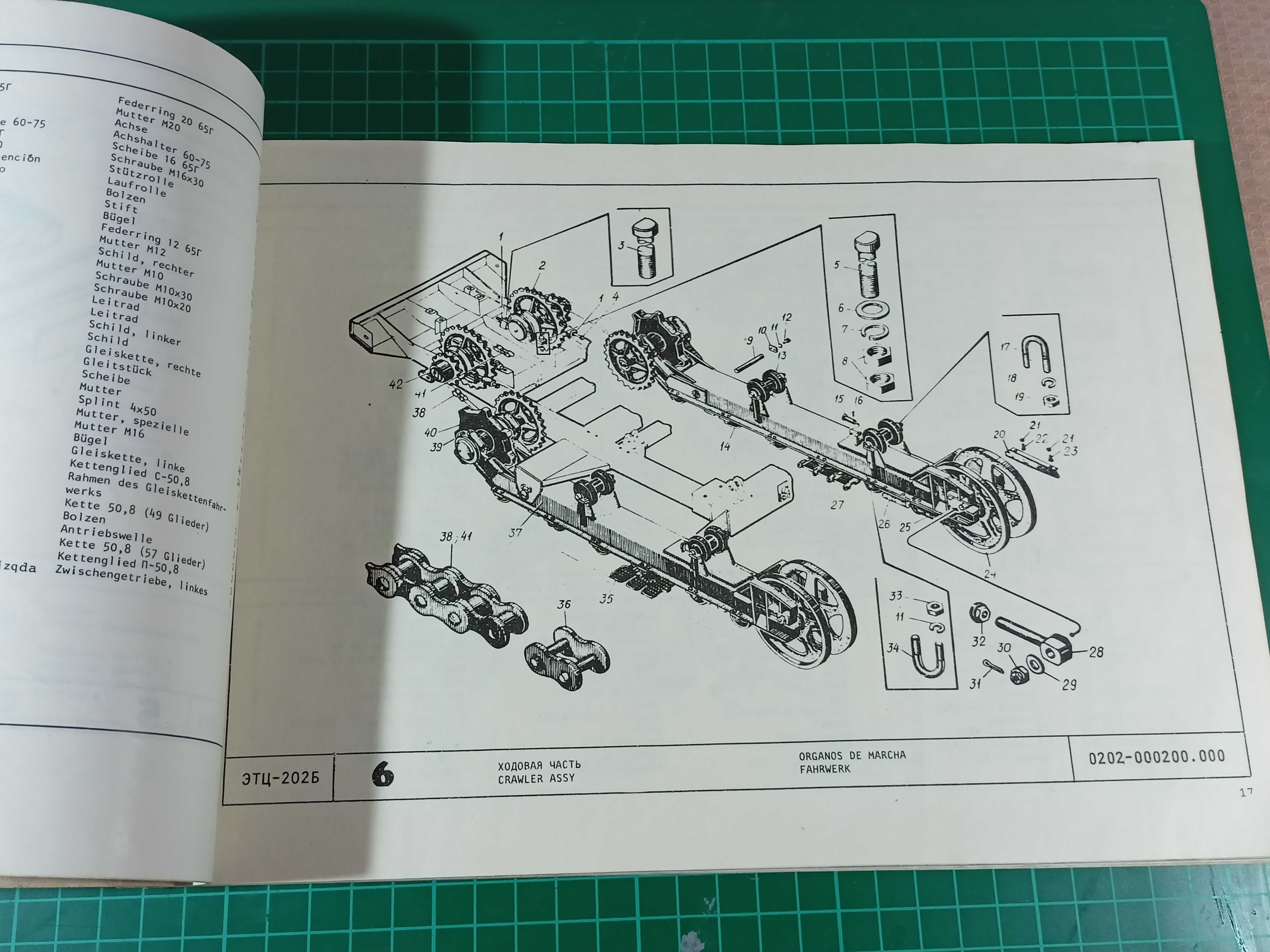 Katalog części - koparka do kopania rowów i drenowania ETC-202B