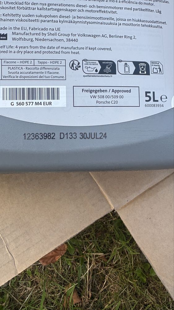 Olej Longlite IV FE.    SAE 0W-20