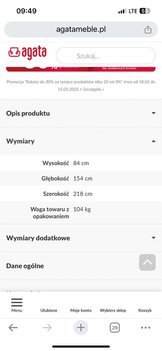 Sofa ze skóry naturalnej Malmo funkcja spania pojemnik