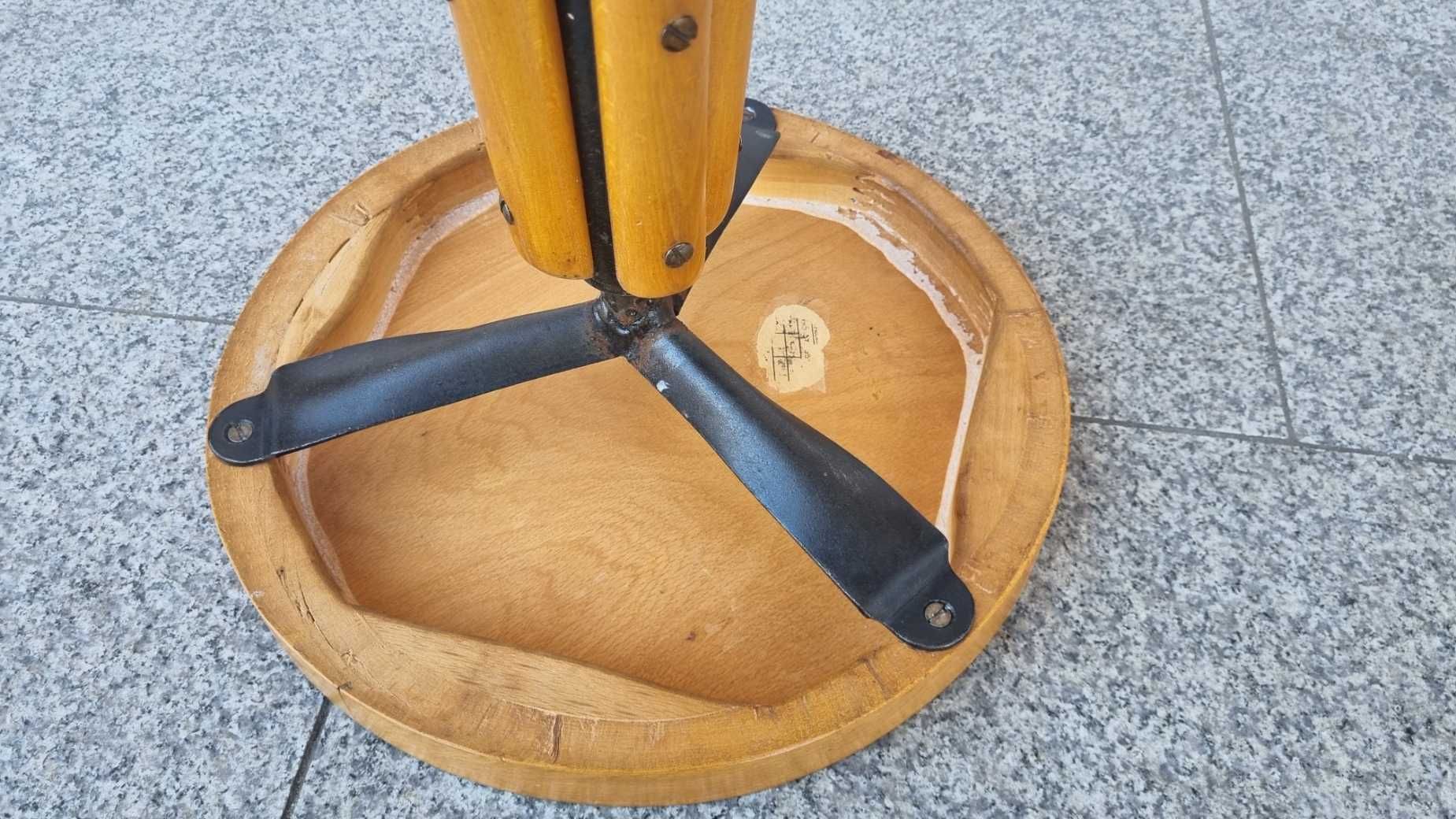 Taboret krzesło gięte do pianina obrotowe Ton Czechosłowacja PRL