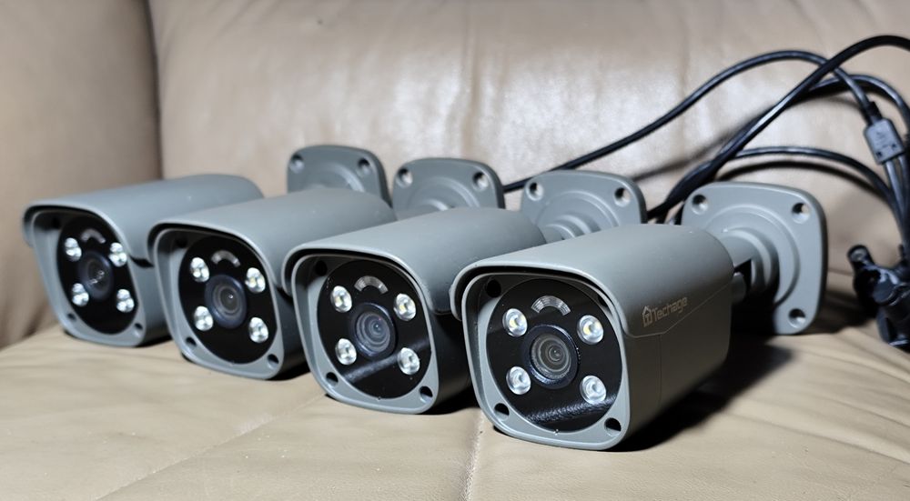 2x Kamera IP PoE 8 MPx 4K Kolor Nocą Analityka AI Dźwięk onvif